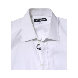 White GOLD Long Sleeves Dress Men Formal Shirt