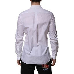 White Cotton MARTINI Long Sleeve Formal Shirt
