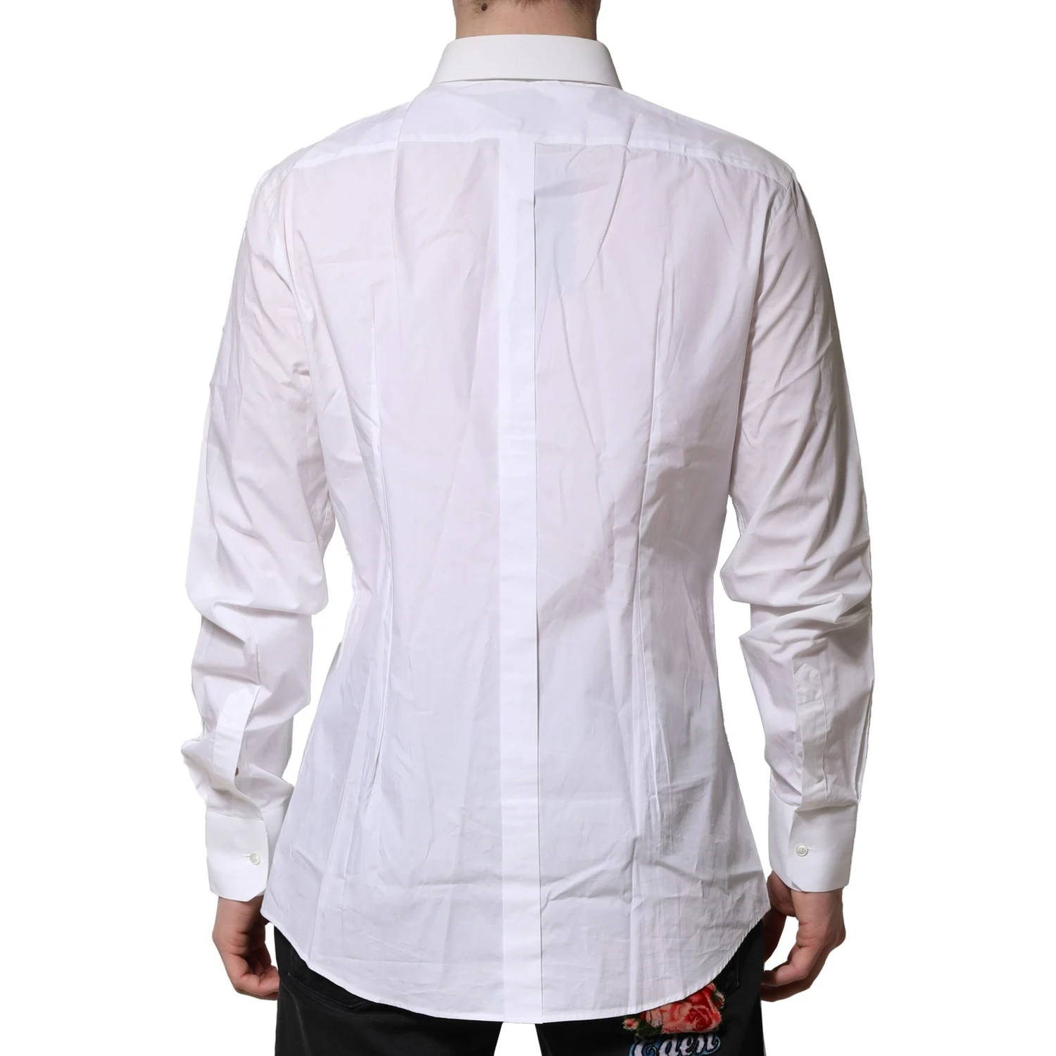 White Cotton GOLD Long Sleeves Formal Shirt