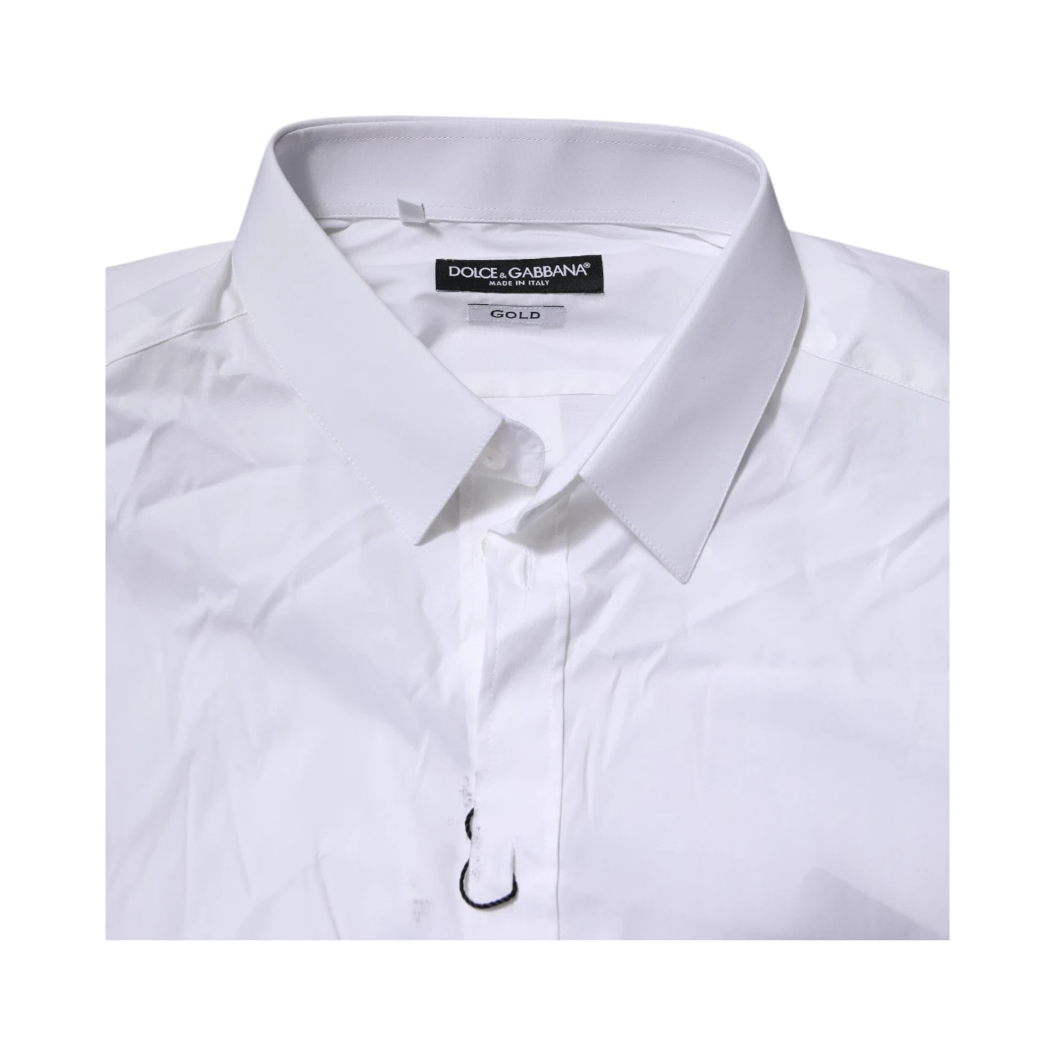 White Cotton GOLD Long Sleeves Formal Shirt