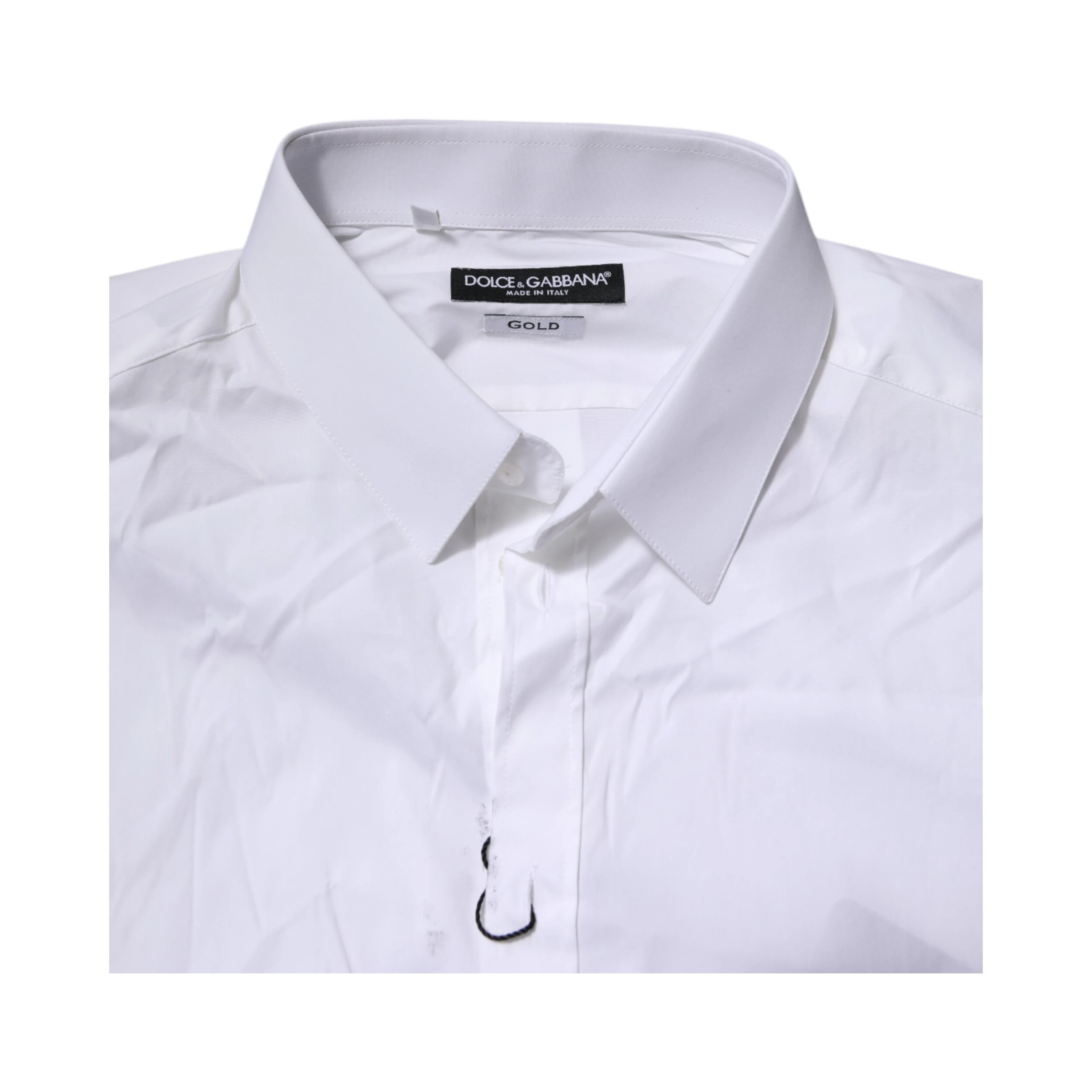 White Cotton GOLD Long Sleeves Formal Shirt