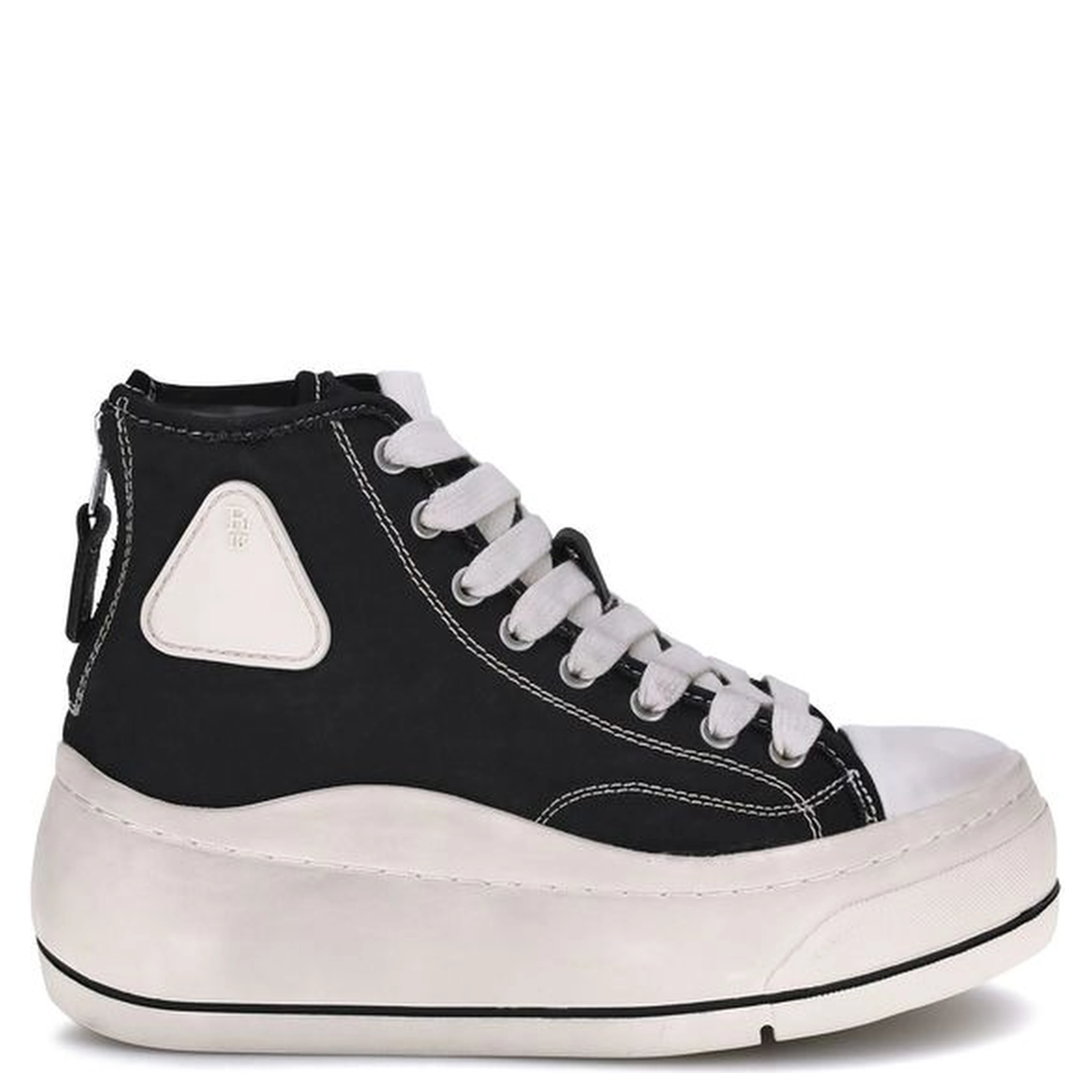 Black Polyethylene High Top Sneakers