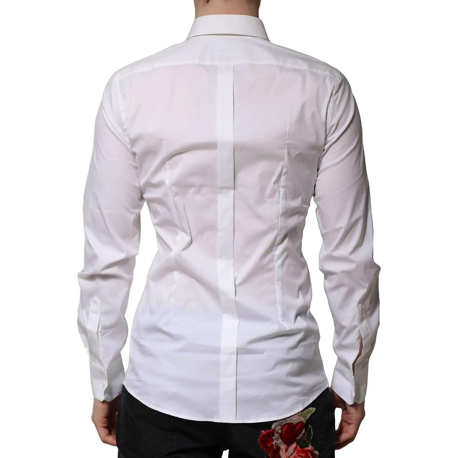 White Cotton GOLD Long Sleeves Formal Shirt