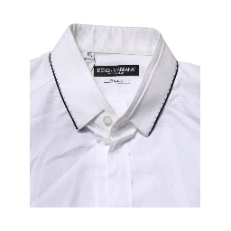White Cotton GOLD Long Sleeves Formal Shirt