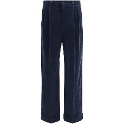 Blue Cotton Pants