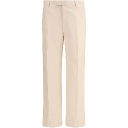 Cream Fleece Wool Dress Pants