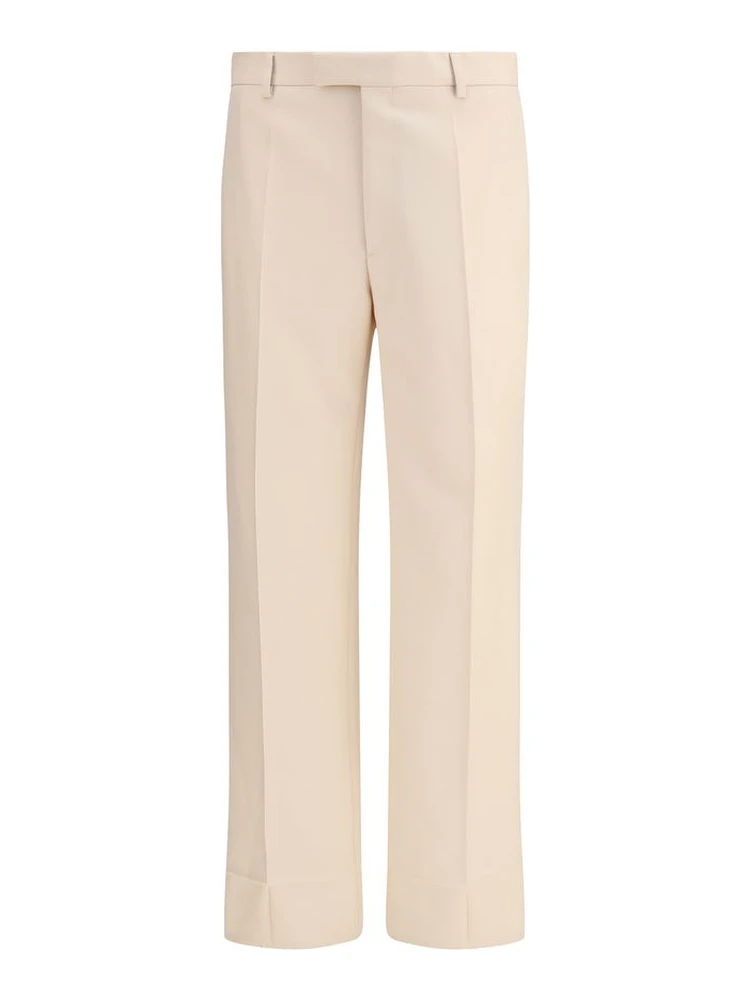 بنطال رسمي من الصوف الكريمي