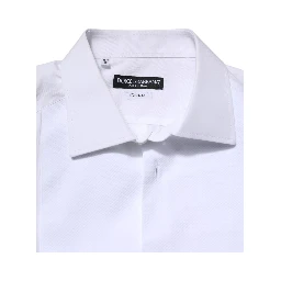 White Silk Bib Poplin GOLD Men Formal Shirt