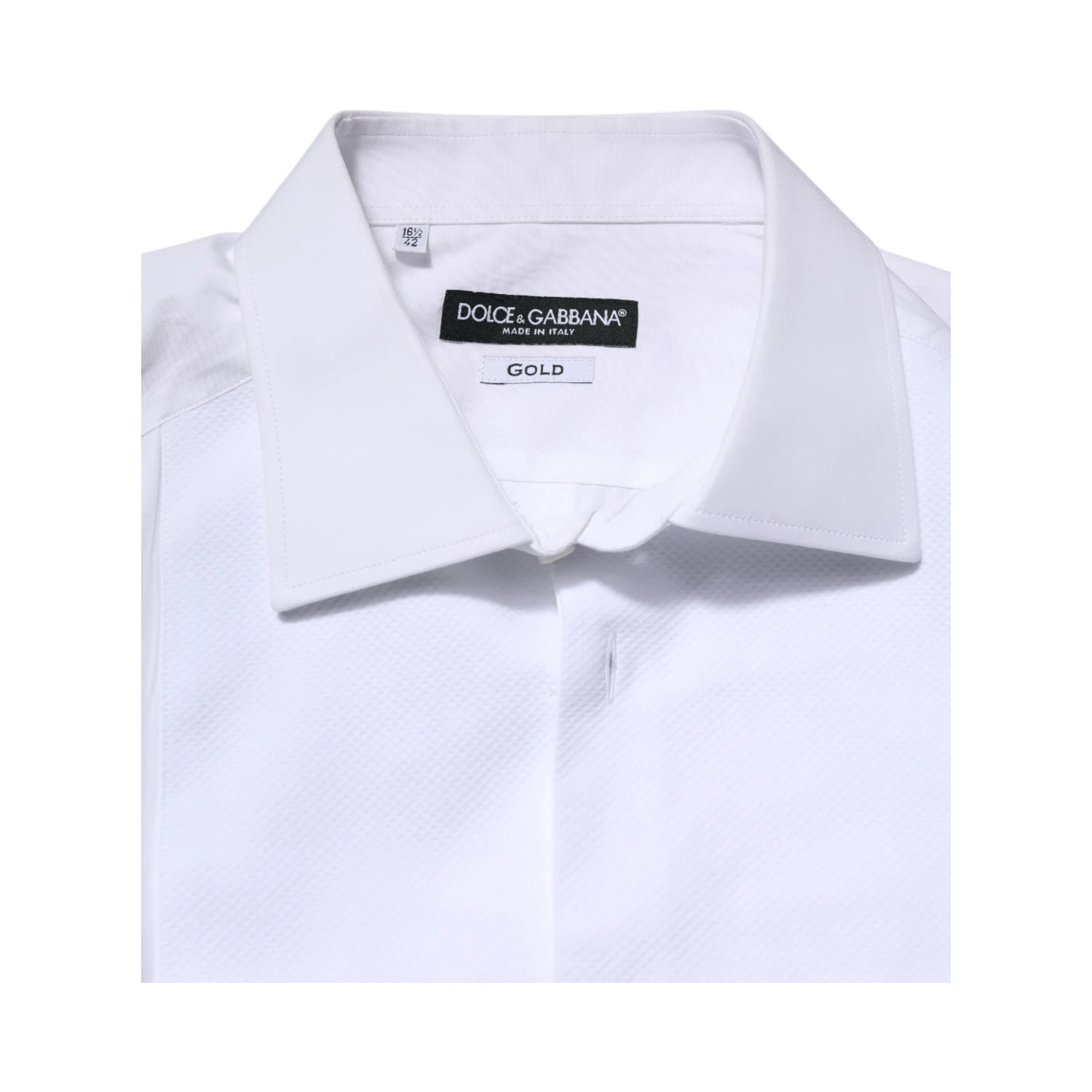 White Silk Bib Poplin GOLD Men Formal Shirt
