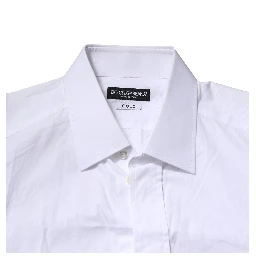 White Cotton GOLD Long Sleeves Formal Shirt