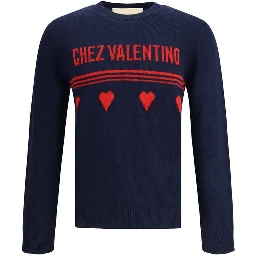 Blue Fleece Wool Sweatshirt