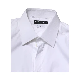 White Cotton GOLD Long Sleeves Formal Shirt