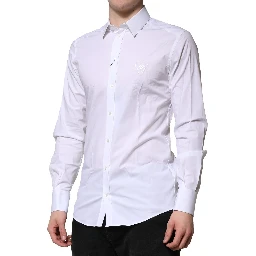 White Cotton GOLD Long Sleeves Formal Shirt