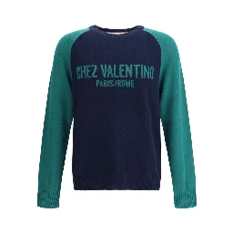 سويت شيرت من الصوف الأزرق