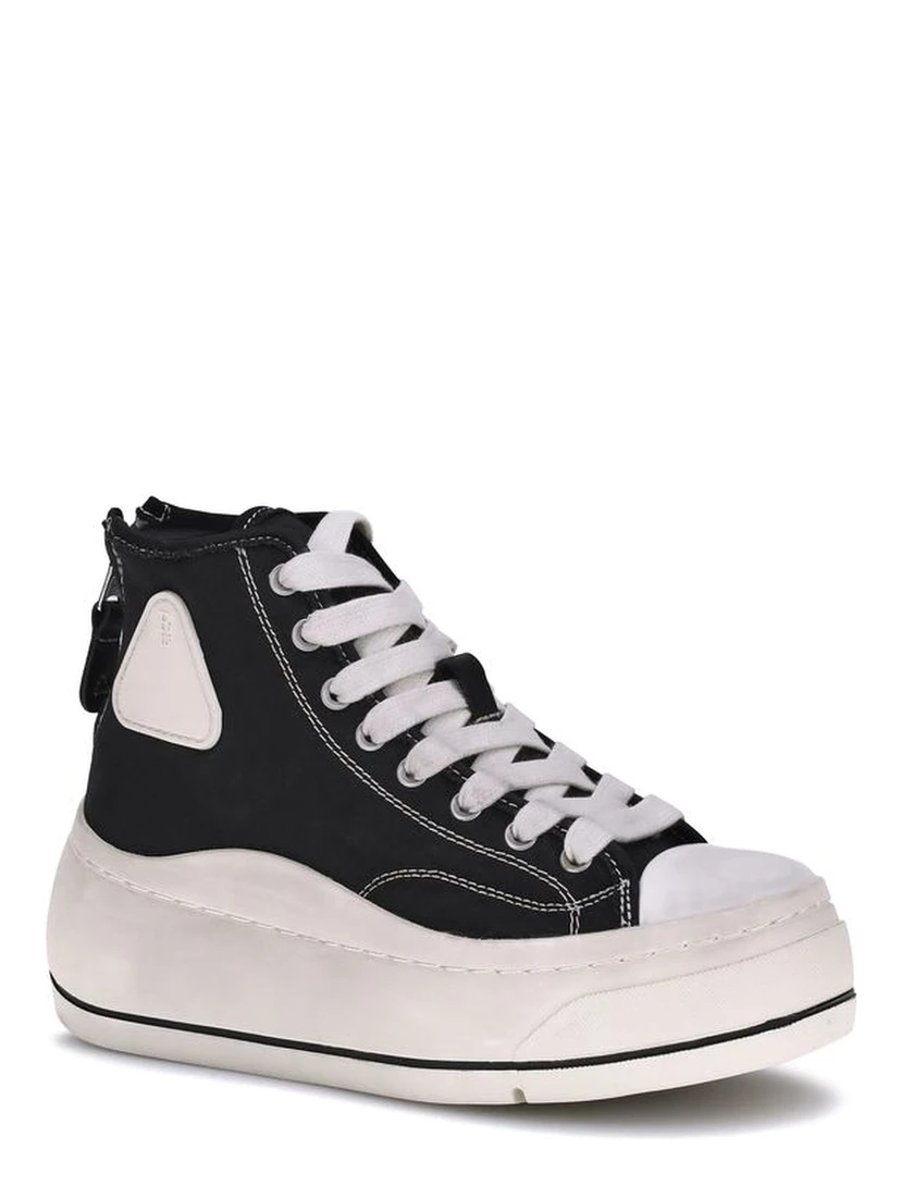 Black Polyethylene High Top Sneakers