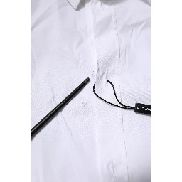 White Cotton GOLD Long Sleeves Formal Shirt