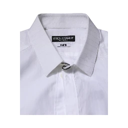 White Cotton MARTINI Long Sleeve Formal Shirt