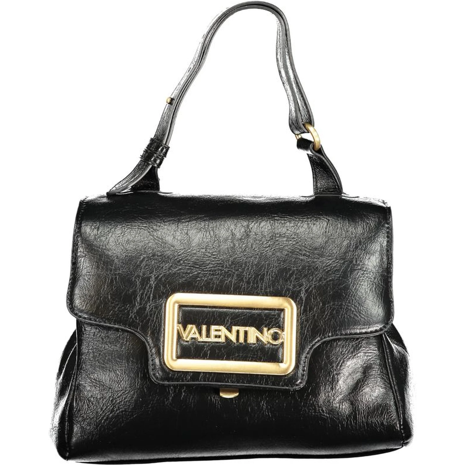 Black Polyethylene Women Handbag