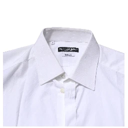 White Cotton Long Sleeves GOLD Formal Shirt