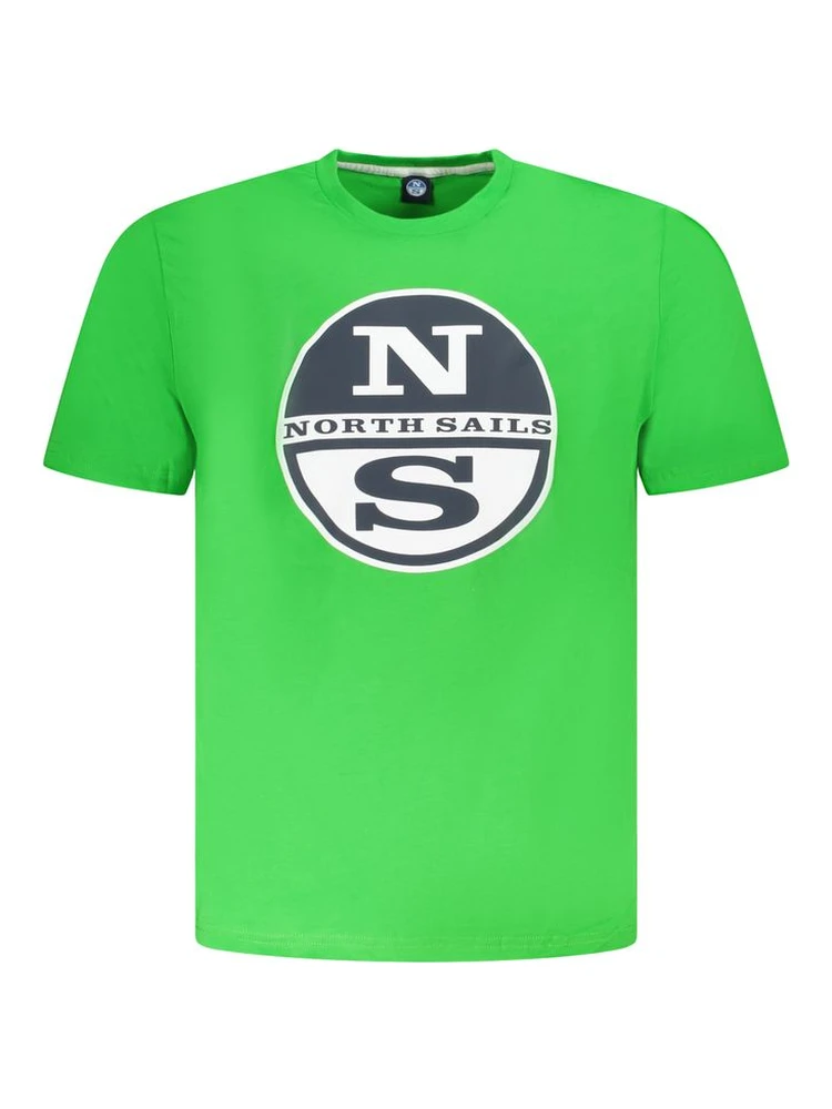 Green Cotton Men T-Shirt