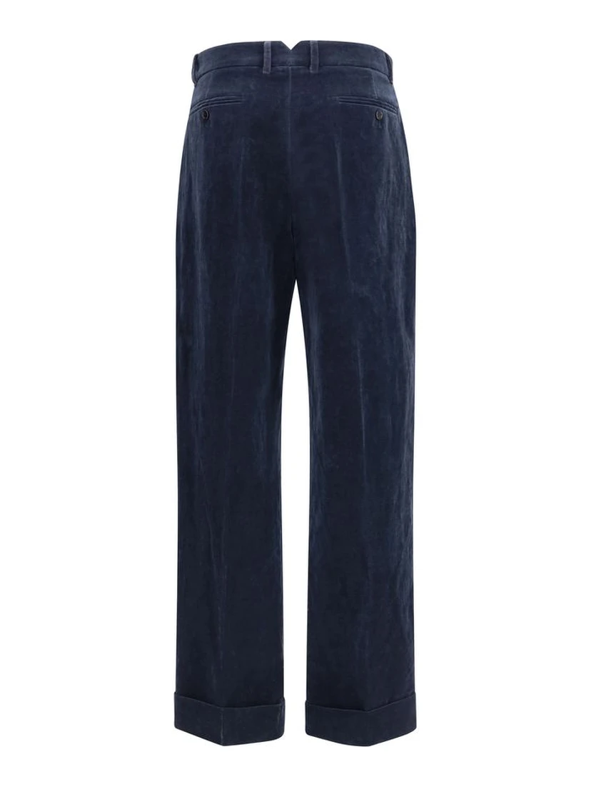 Blue Cotton Pants