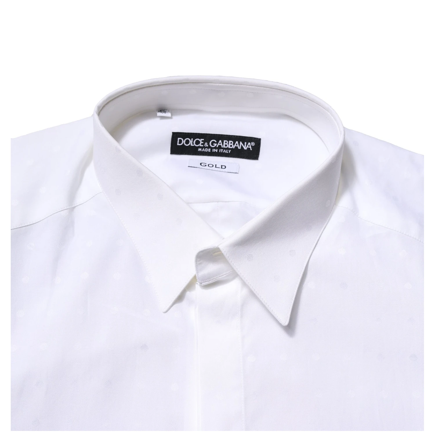 White Cotton GOLD Long Sleeves Formal Shirt