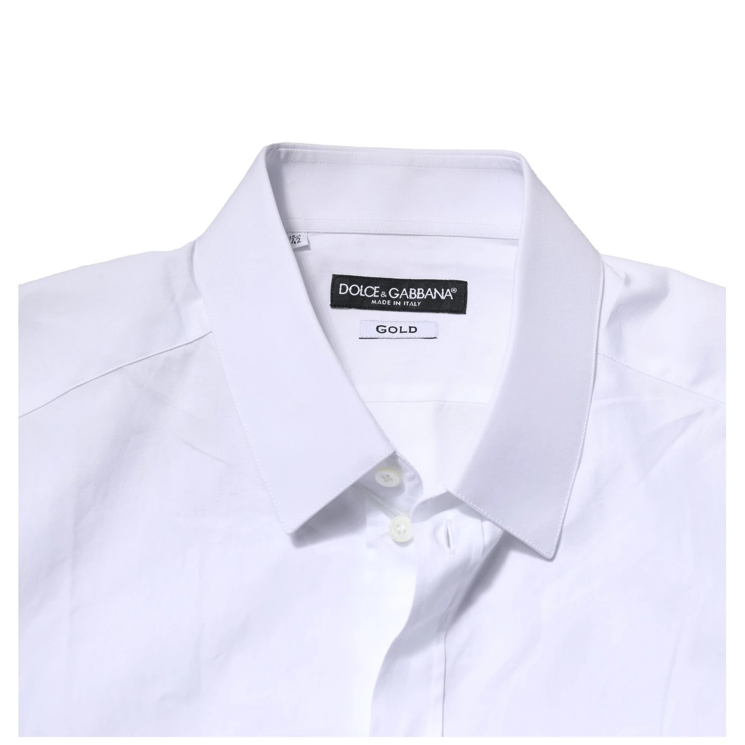 White Cotton GOLD Long Sleeves Formal Shirt