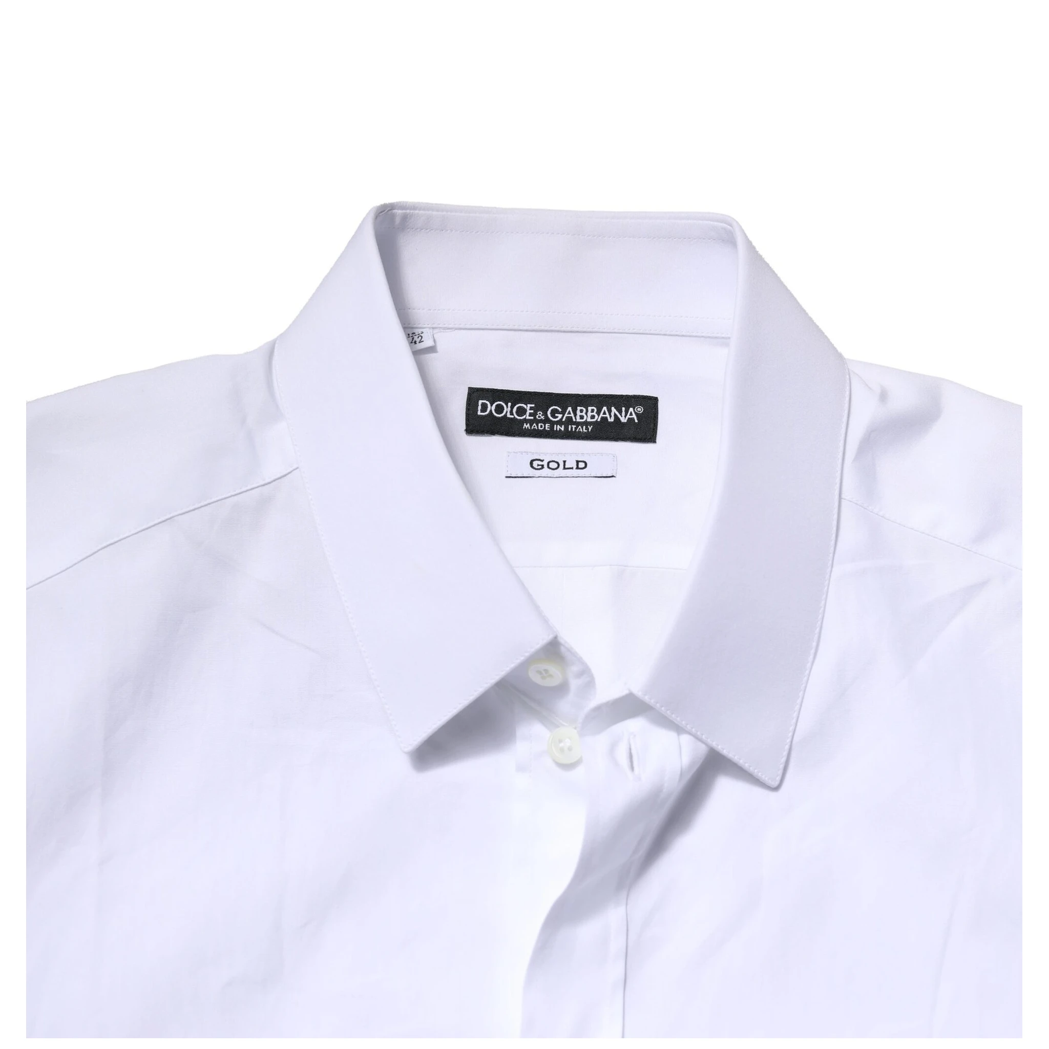 White Cotton GOLD Long Sleeves Formal Shirt