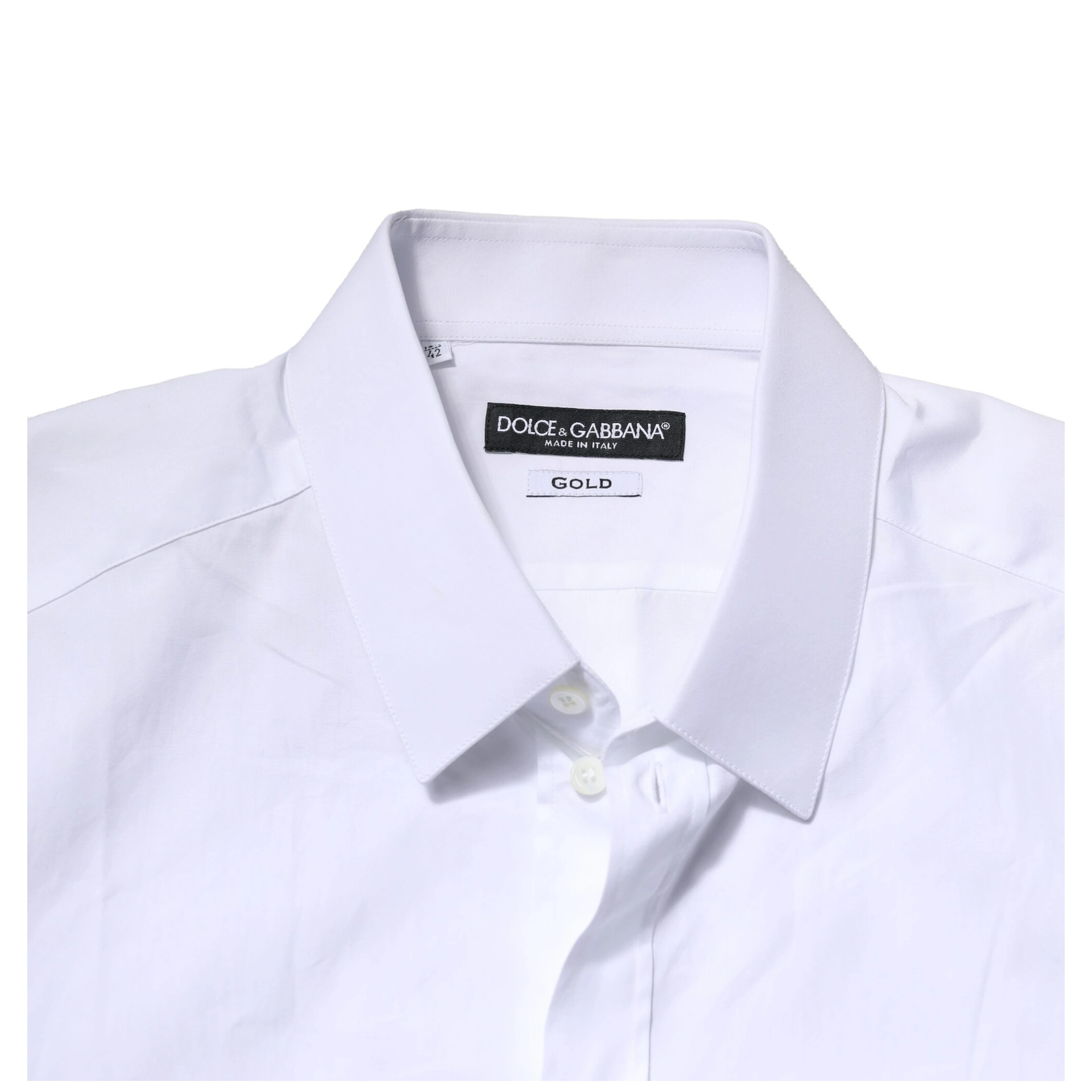 White Cotton GOLD Long Sleeves Formal Shirt