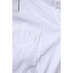 White Cotton GOLD Long Sleeves Formal Shirt