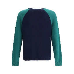 سويت شيرت من الصوف الأزرق