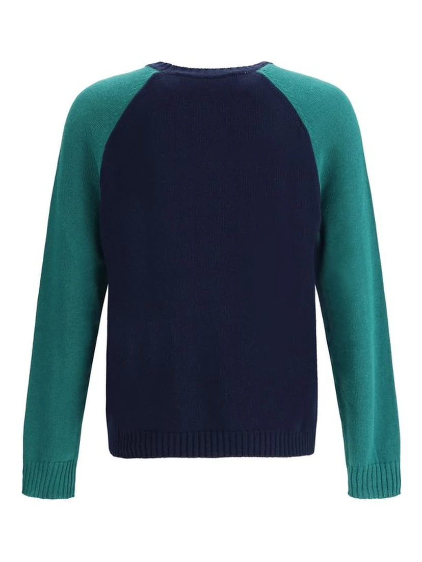 سويت شيرت من الصوف الأزرق