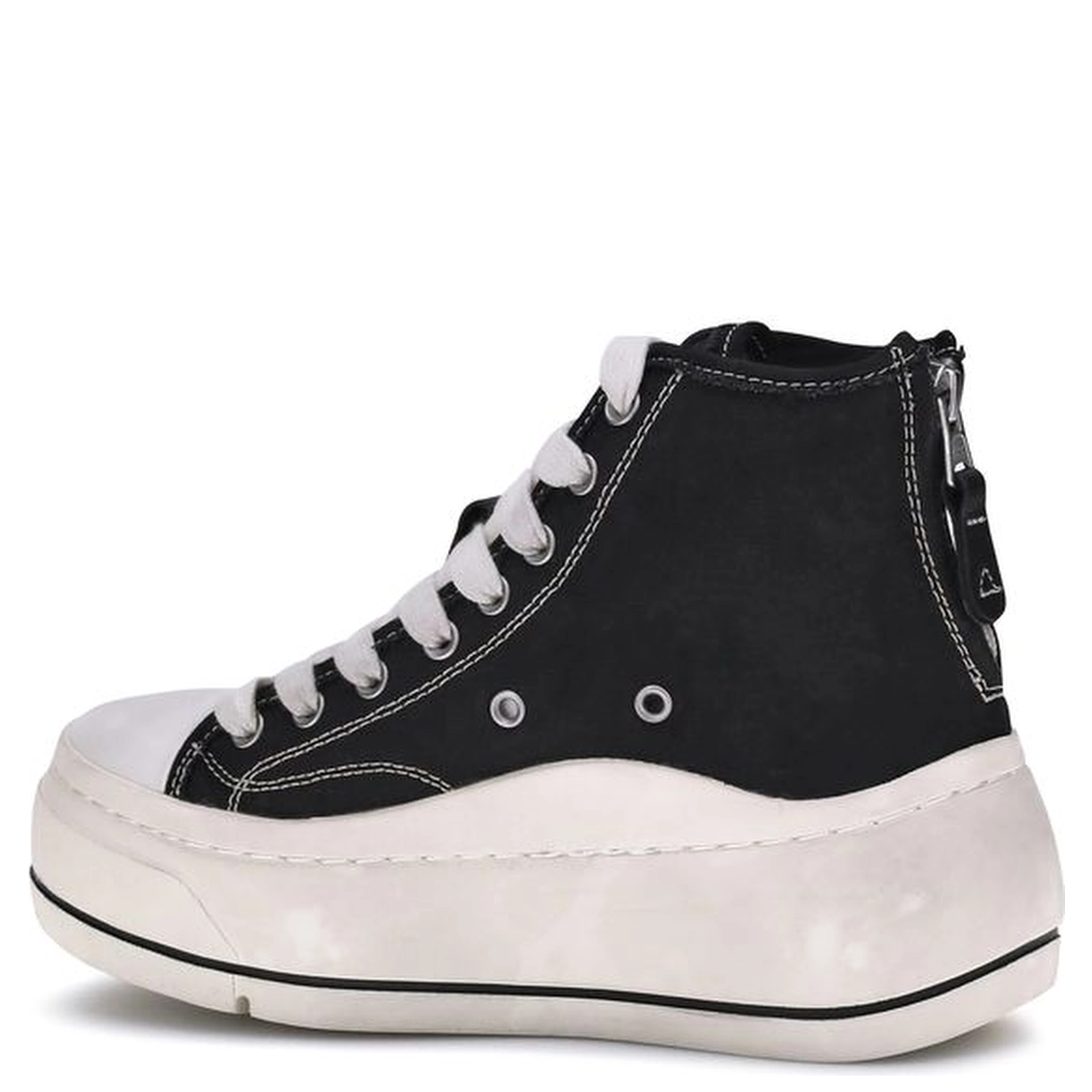 Black Polyethylene High Top Sneakers