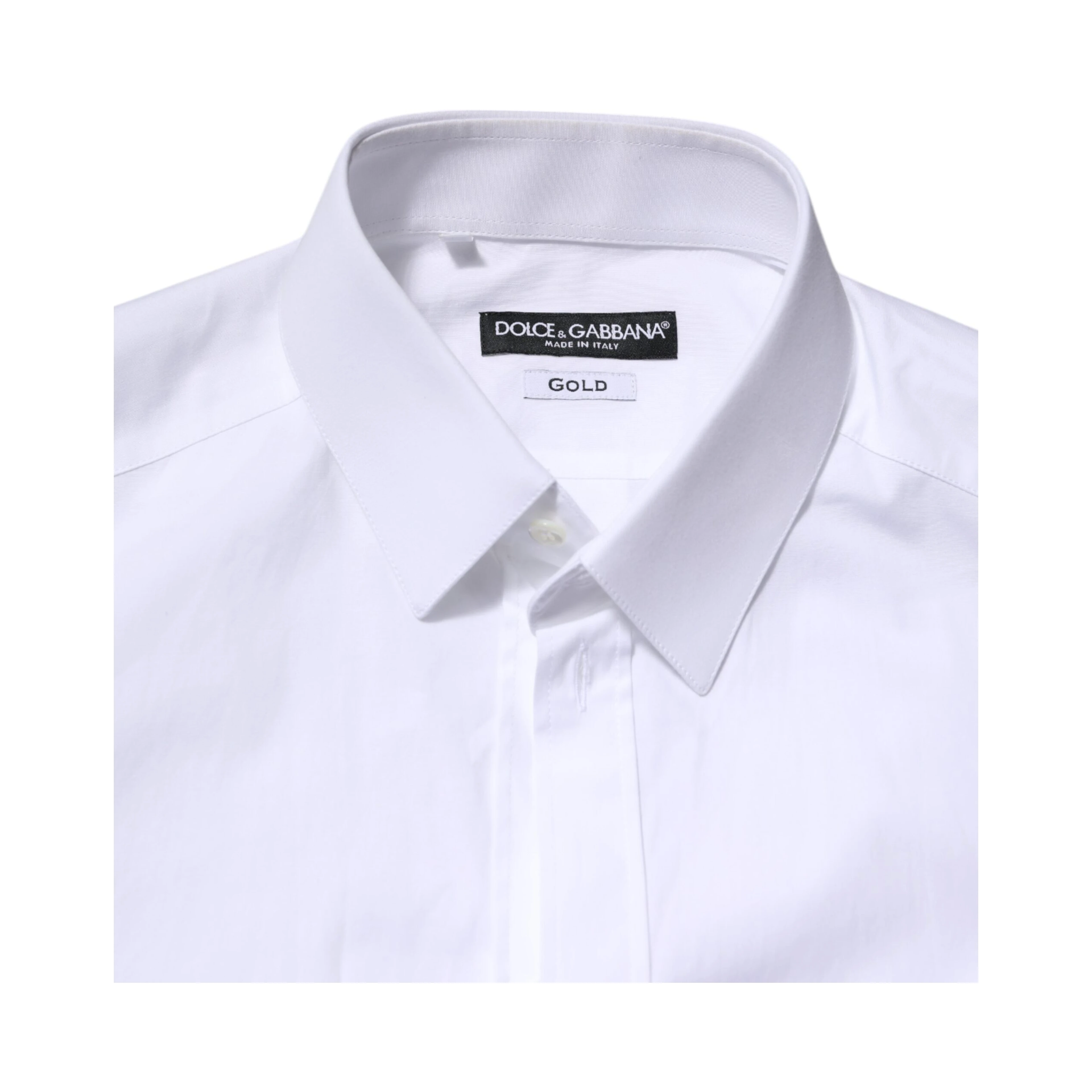 White Cotton GOLD Long Sleeves Formal Shirt