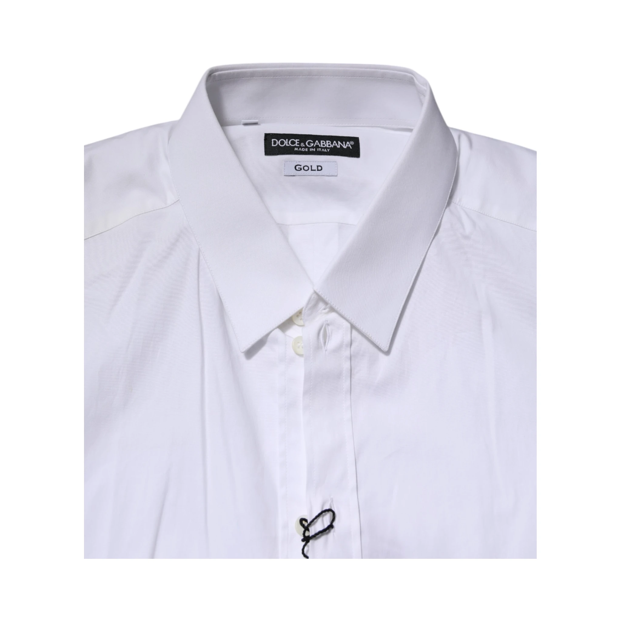 White Cotton GOLD Long Sleeves Formal Shirt