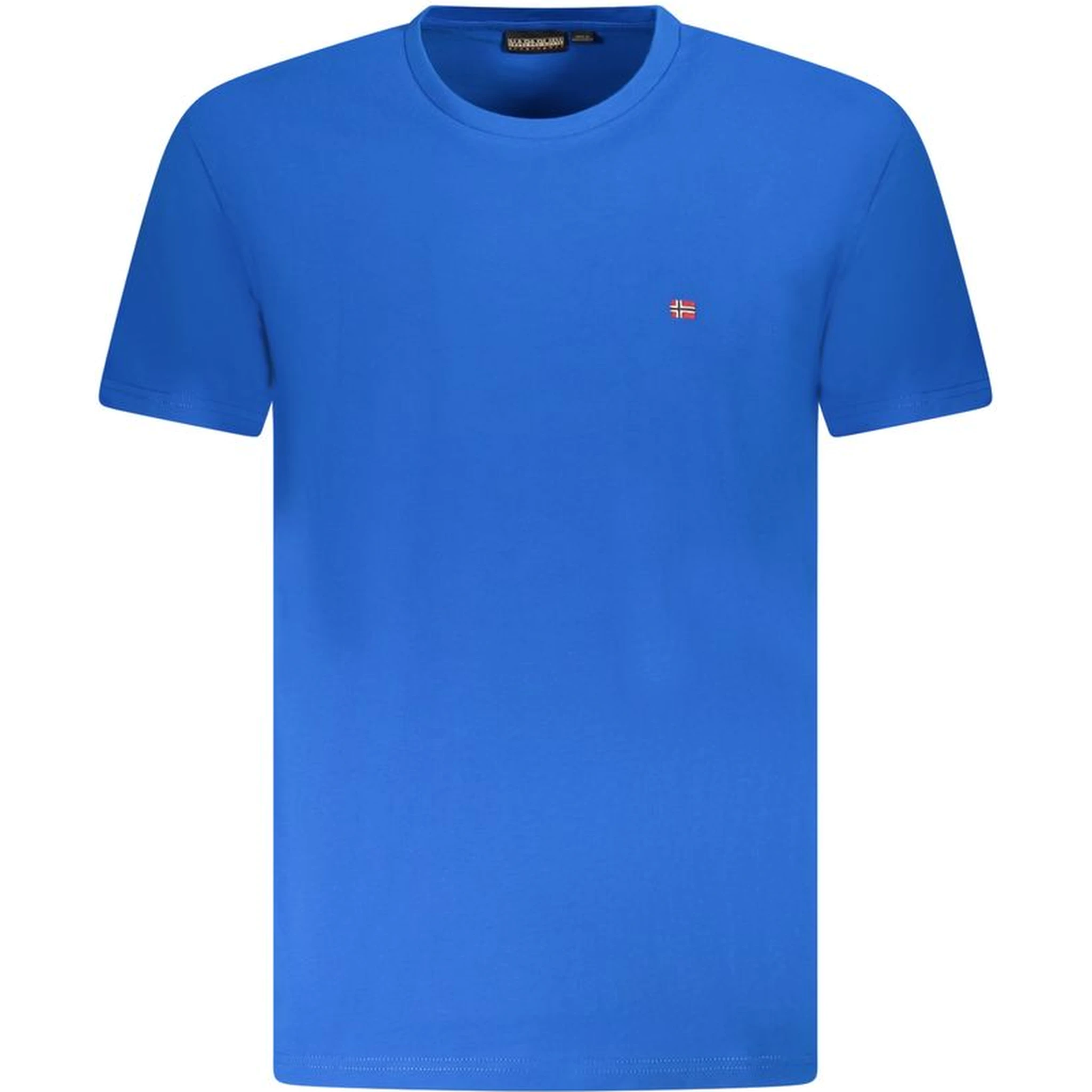 Blue Cotton Men T-Shirt