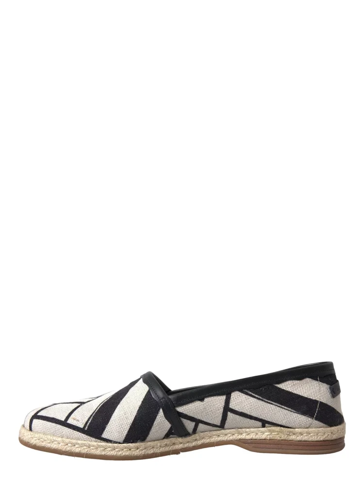 Black White Stripes Slip On Espadrille Shoes alternative