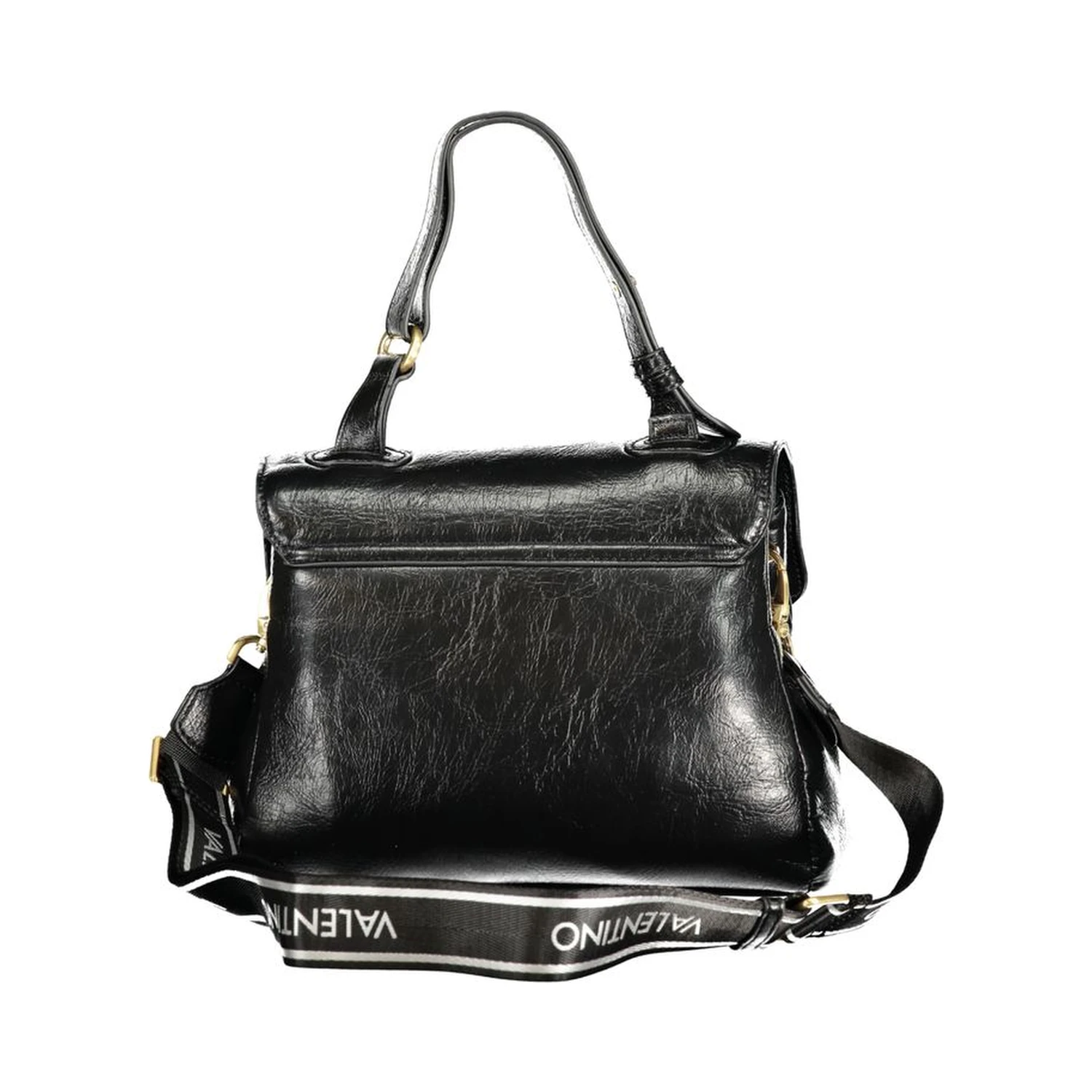 Black Polyethylene Women Handbag