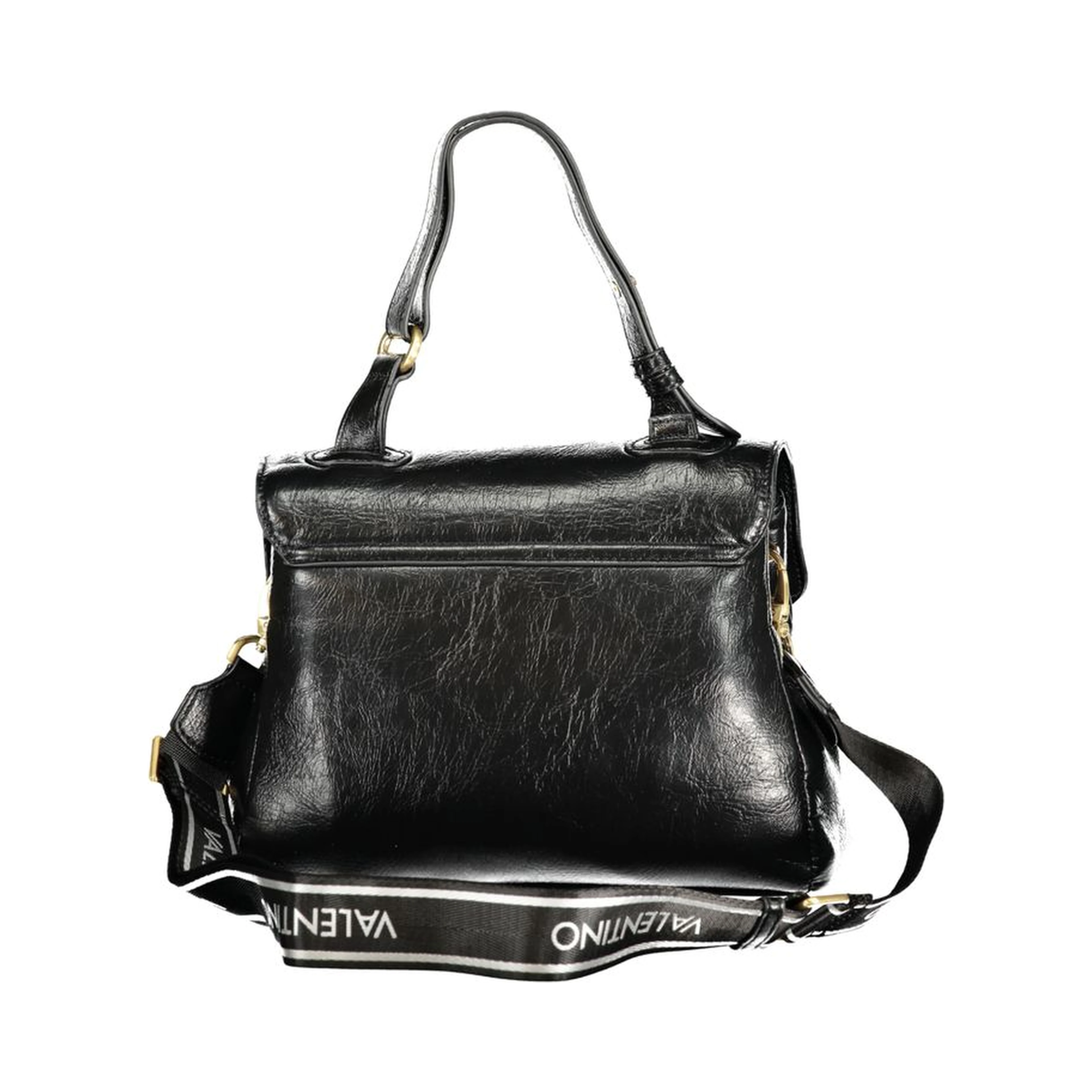 Black Polyethylene Women Handbag