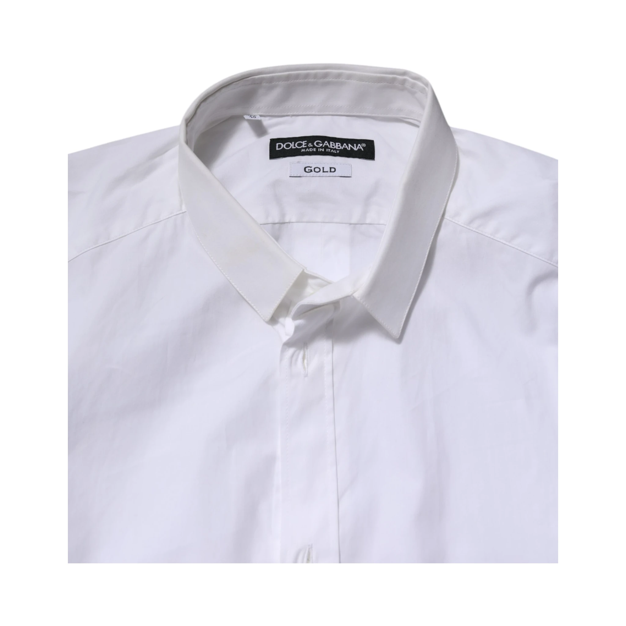 White Cotton GOLD Long Sleeves Formal Shirt