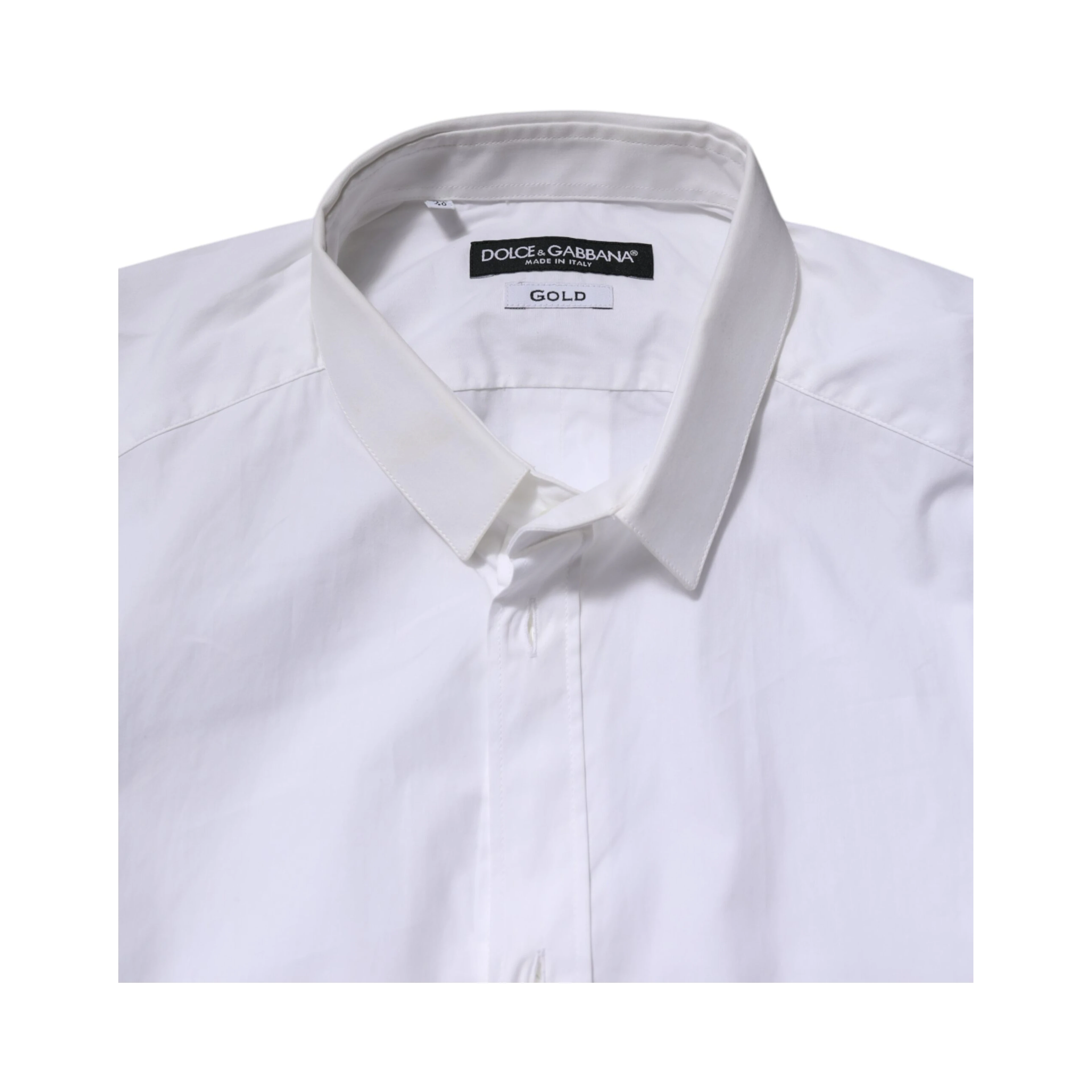 White Cotton GOLD Long Sleeves Formal Shirt