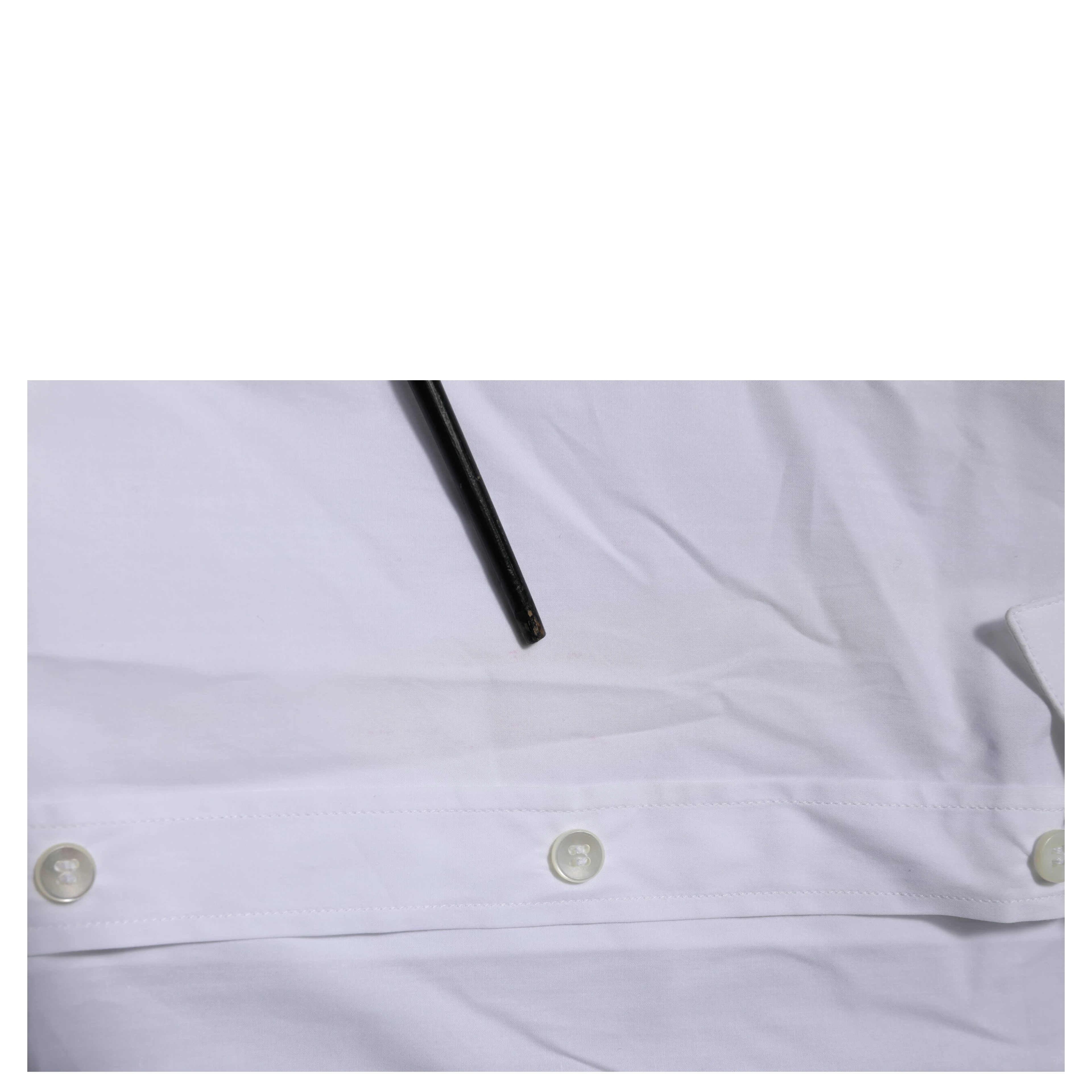 White Cotton GOLD Long Sleeves Formal Shirt
