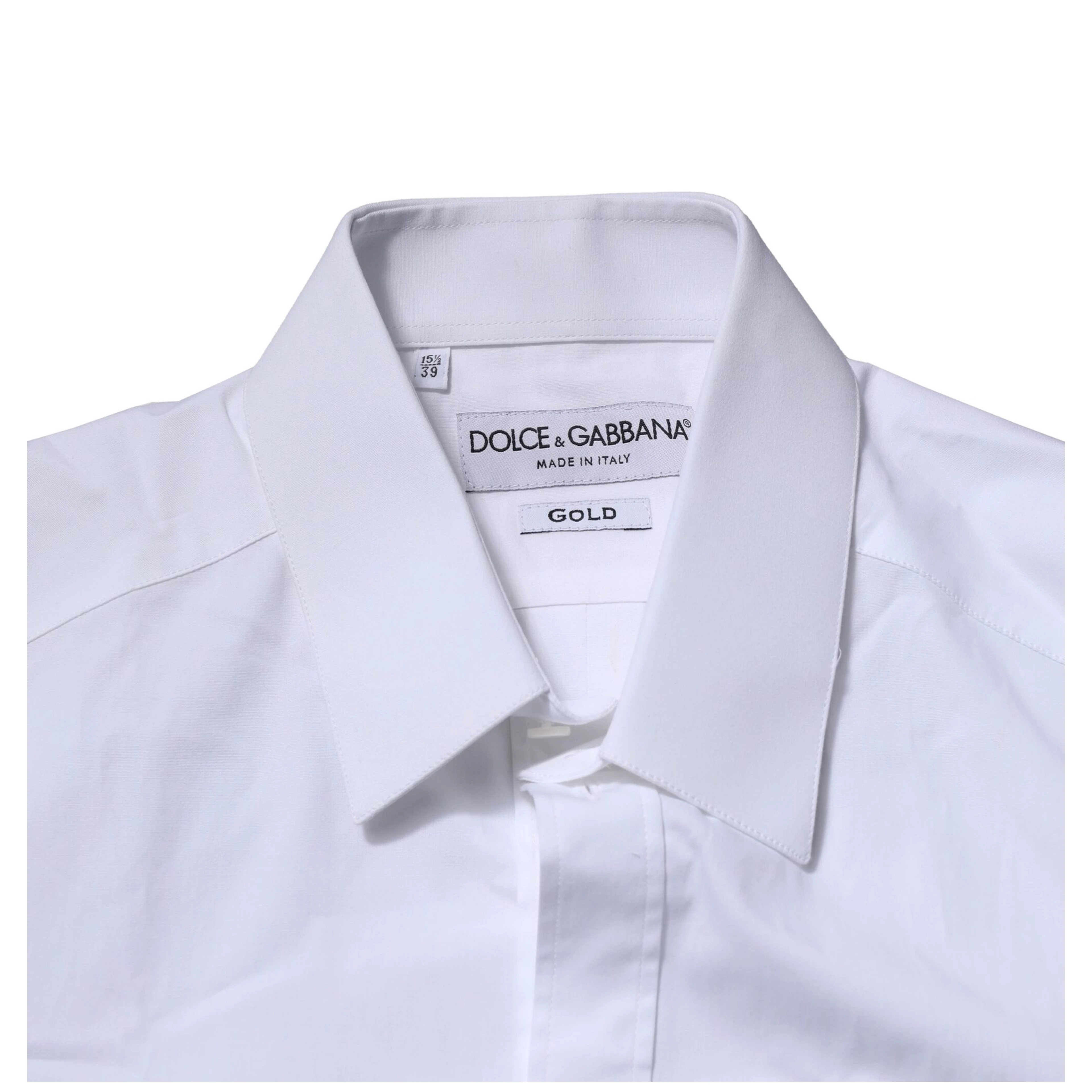 White Cotton GOLD Long Sleeves Formal Shirt