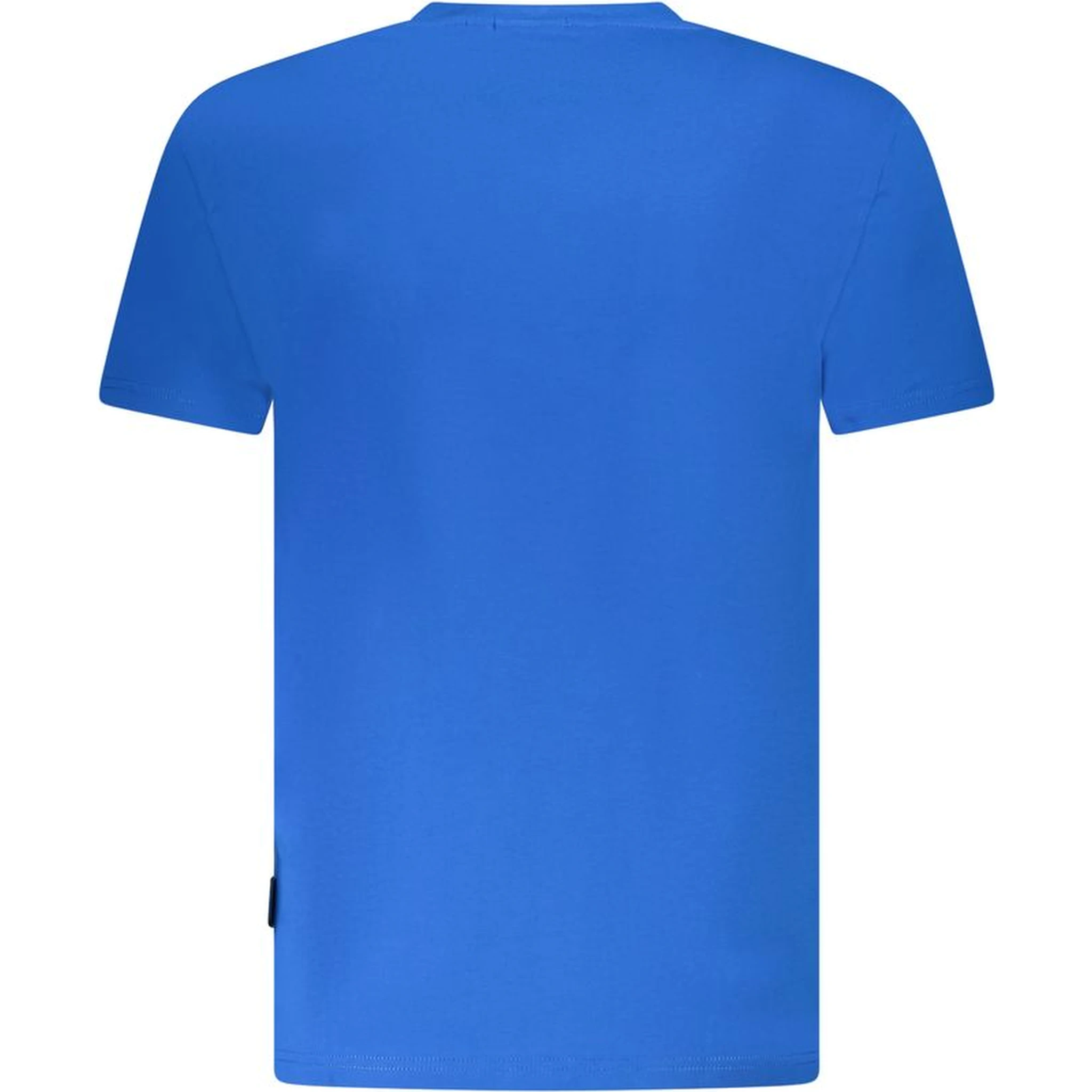 Blue Cotton Men T-Shirt