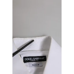 White Cotton GOLD Long Sleeves Formal Shirt