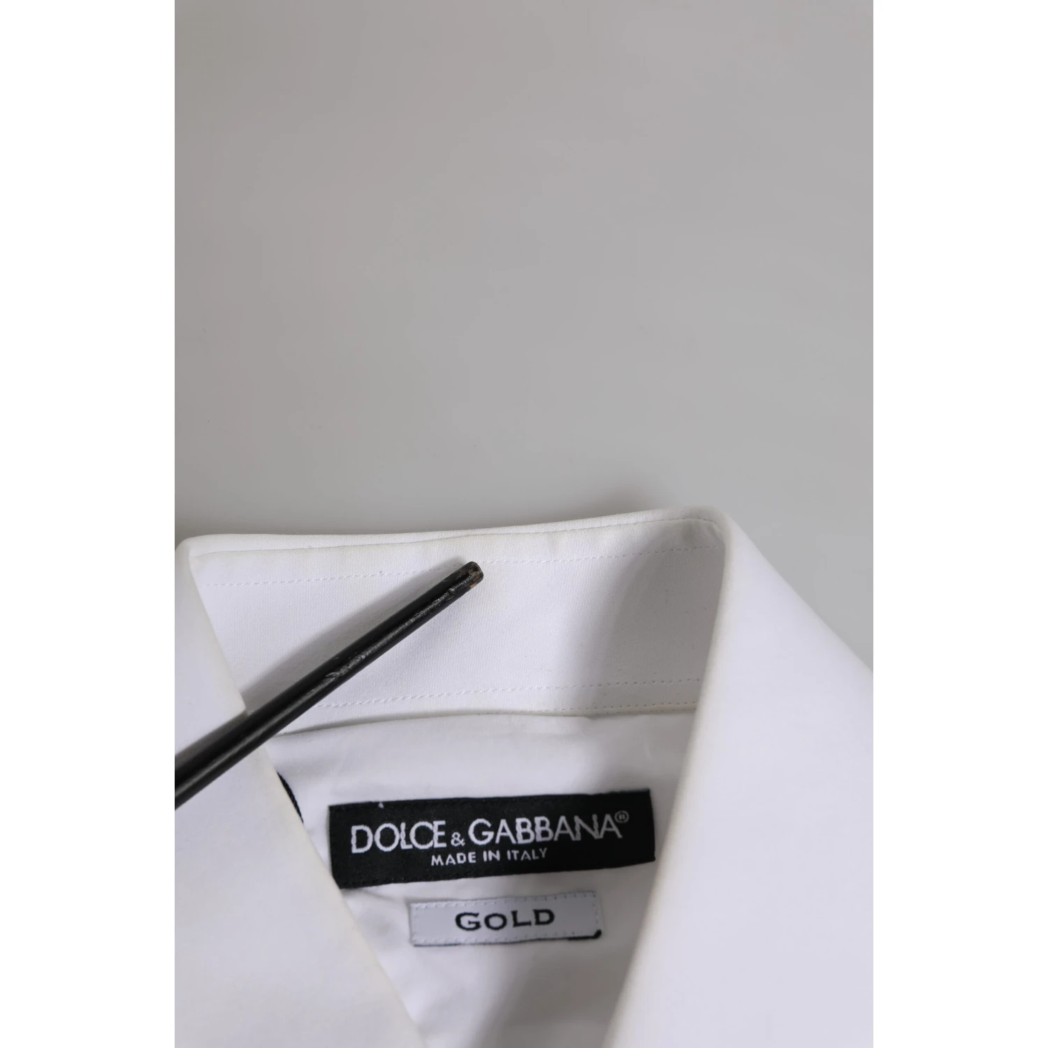 White Cotton GOLD Long Sleeves Formal Shirt
