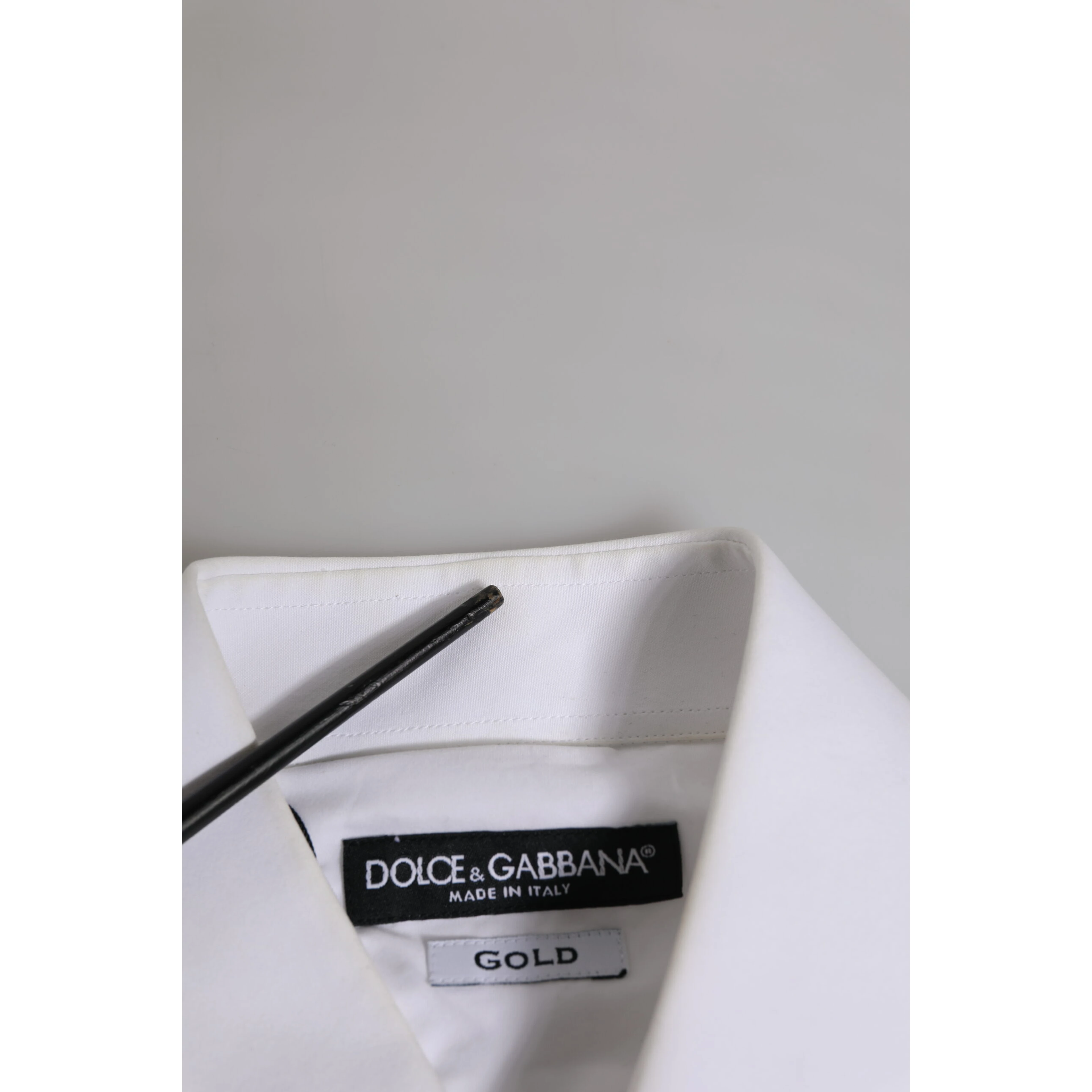 White Cotton GOLD Long Sleeves Formal Shirt