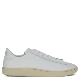 White Calf Leather Bos Taurus Low Top Sneakers