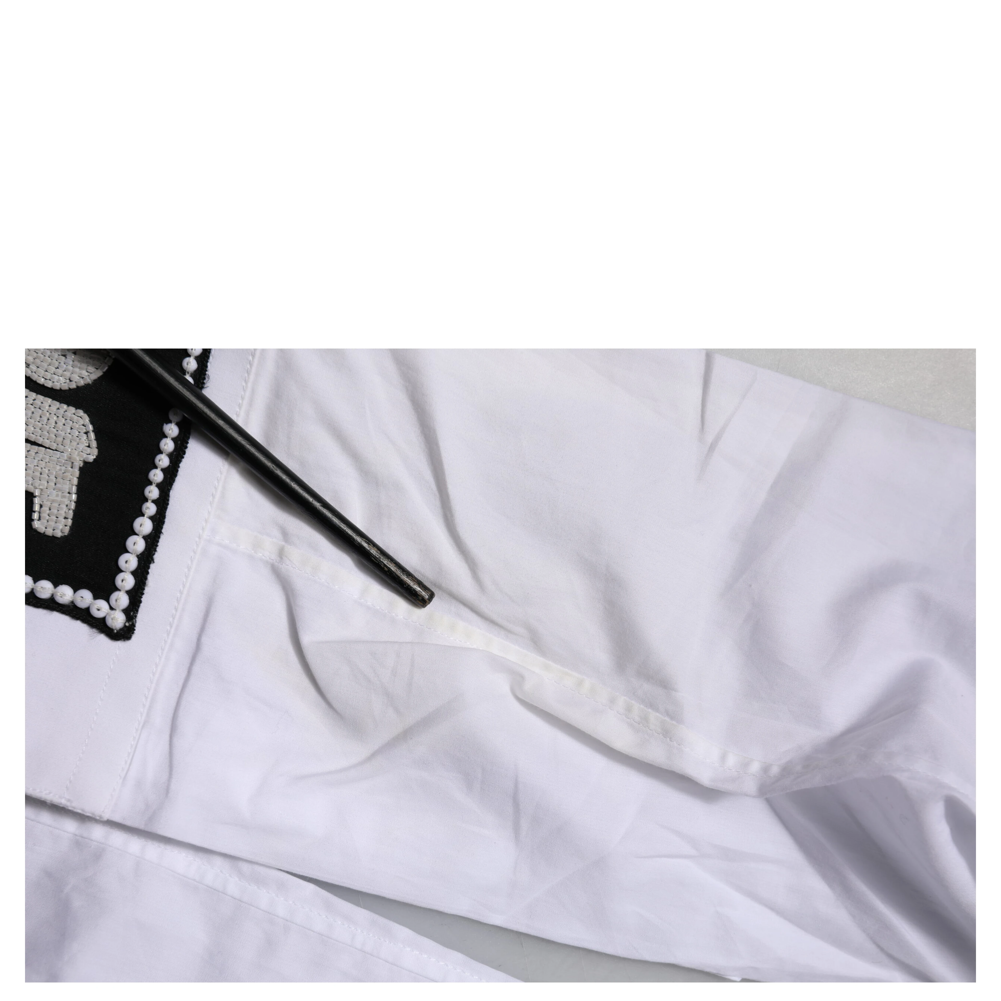 White Cotton GOLD Long Sleeves Formal Shirt