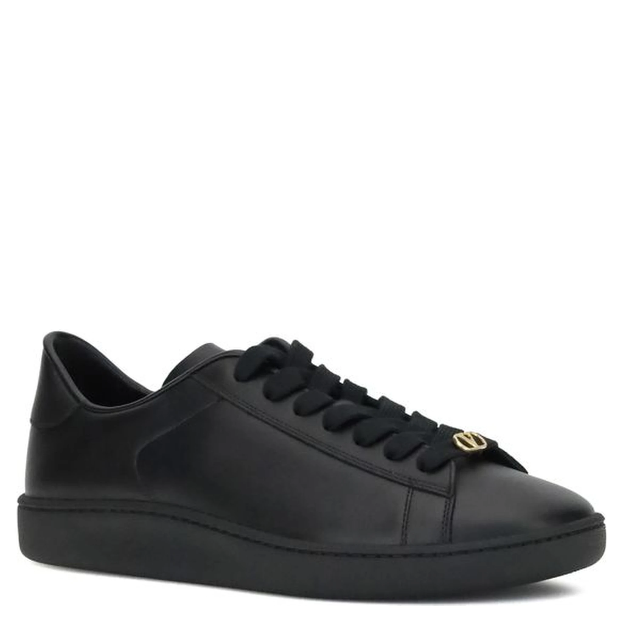 Black Calf Leather Bos Taurus Low Top Sneakers